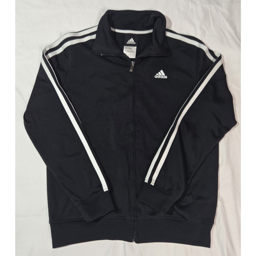 Adidas Kids/Youth Classics Black Track Jacket Size M Preowned